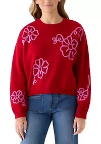 Women's Floral Embroidered Sweater