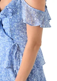 Women's Printed Clipdot Mini Dress