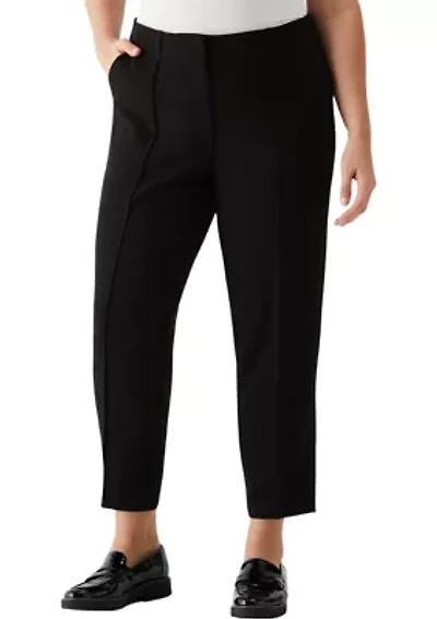 Plus Straight Leg Pintuck Pants