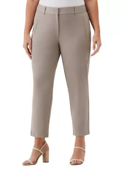 Plus Straight Leg Ankle Pants