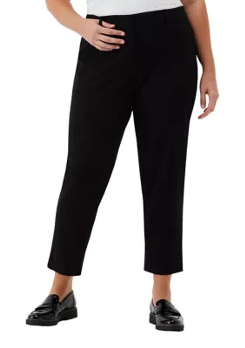 Plus Straight Leg Ankle Pants