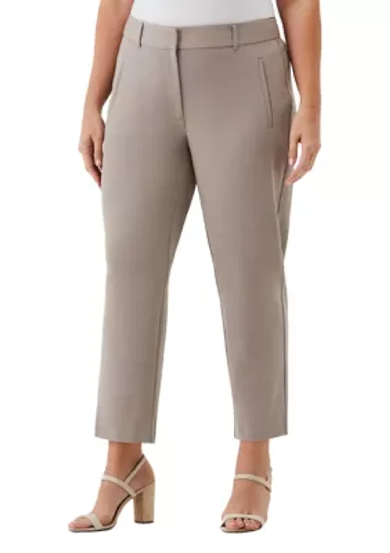 Plus Straight Leg Ankle Pants