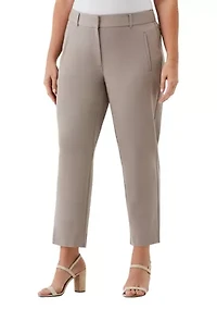 Plus Straight Leg Ankle Pants