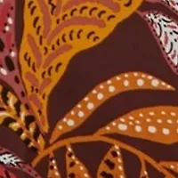 Plus Leaf Print Shine Bias Skirt