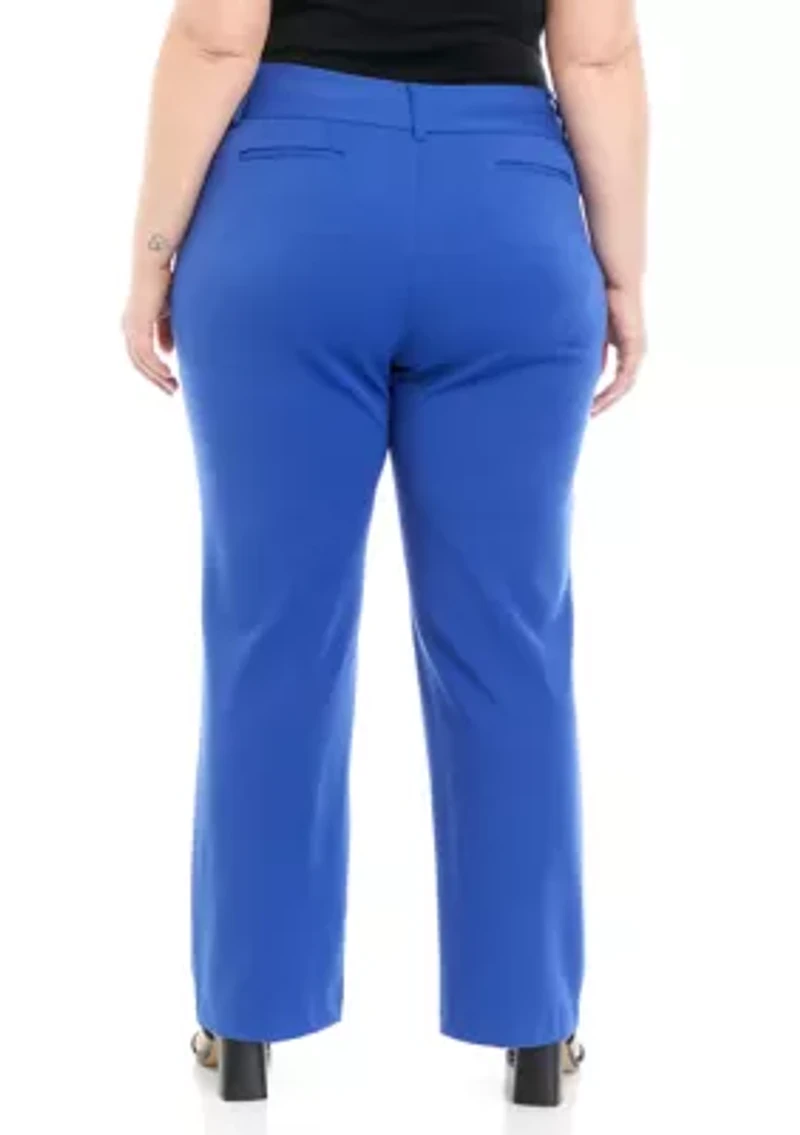 Plus Gabardine Wide Waistband Bootcut Pants