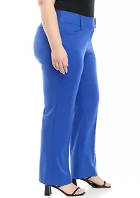 Plus Gabardine Wide Waistband Bootcut Pants