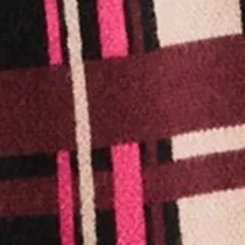 Plus Plaid Relaxed Long Sleeve Sweater Blazer