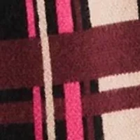 Plus Plaid Relaxed Long Sleeve Sweater Blazer