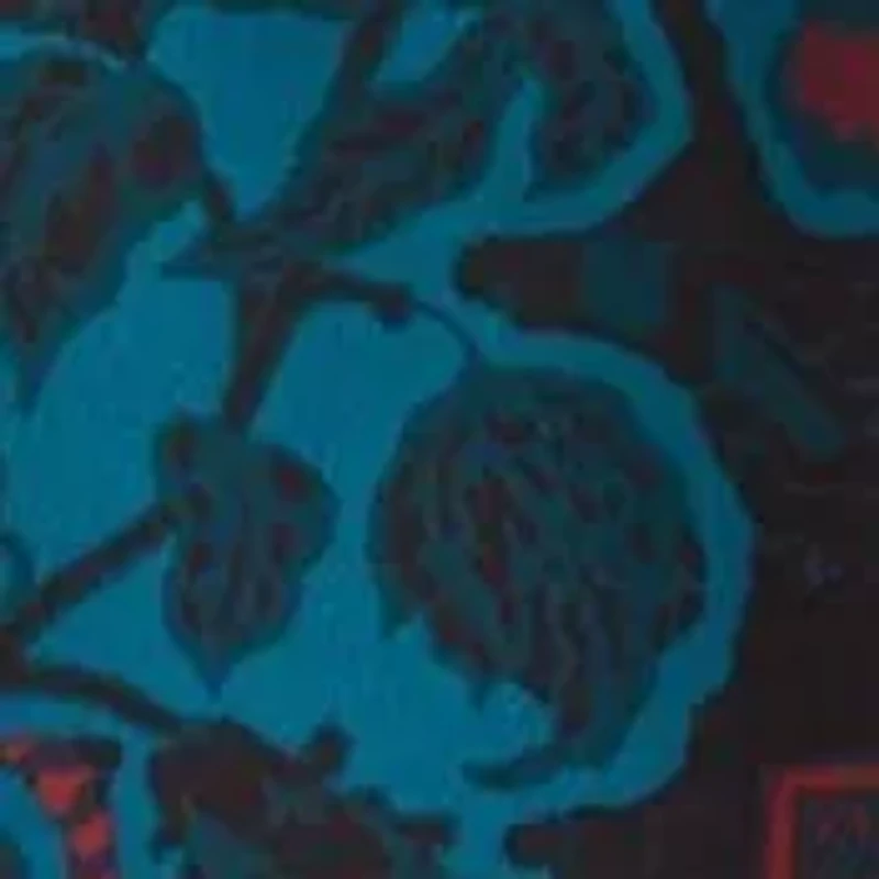 Plus Grand Tapestry Print Cross Front Long Sleeve Blouse