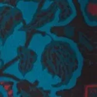 Plus Grand Tapestry Print Cross Front Long Sleeve Blouse