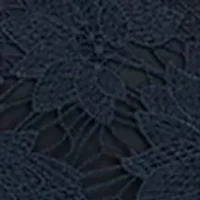 Plus Scalloped Lace Long Sleeve Blouse