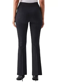 Petite Printed Modern Bootcut Ponte Pants