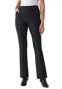 Petite Printed Modern Bootcut Ponte Pants