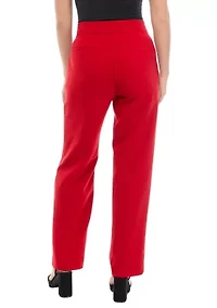 Petite Mid Rise Straight Leg Pants