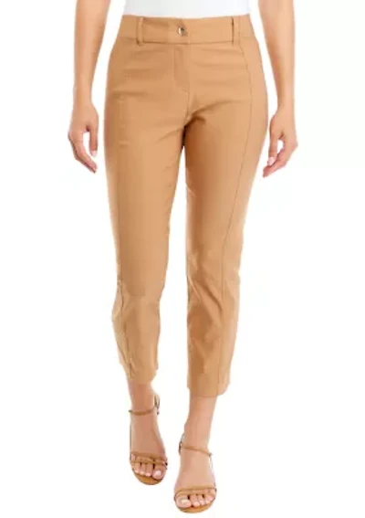 Petite Satin Luxe Straight Leg Crop Pants