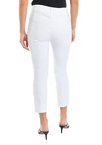 Petite Satin Luxe Straight Leg Crop Pants