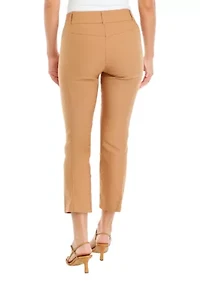 Petite Satin Luxe Straight Leg Crop Pants