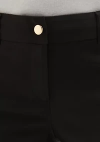 Petite Satin Luxe Straight Leg Crop Pants