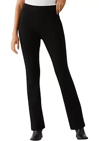 Petite Short Length Boot Cut Pull-On Pants