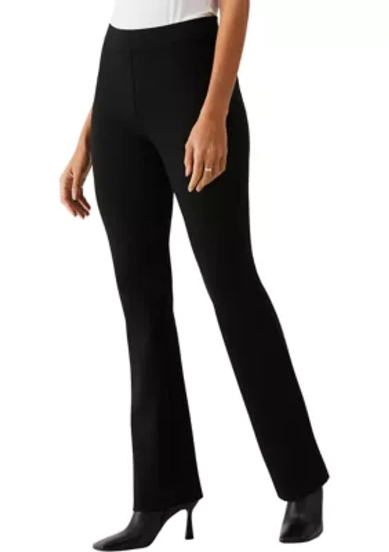 Petite Short Length Boot Cut Pull-On Pants