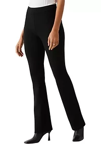 Petite Short Length Boot Cut Pull-On Pants