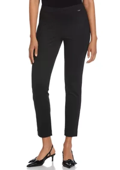 Petite Houndstooth Pull On Pants