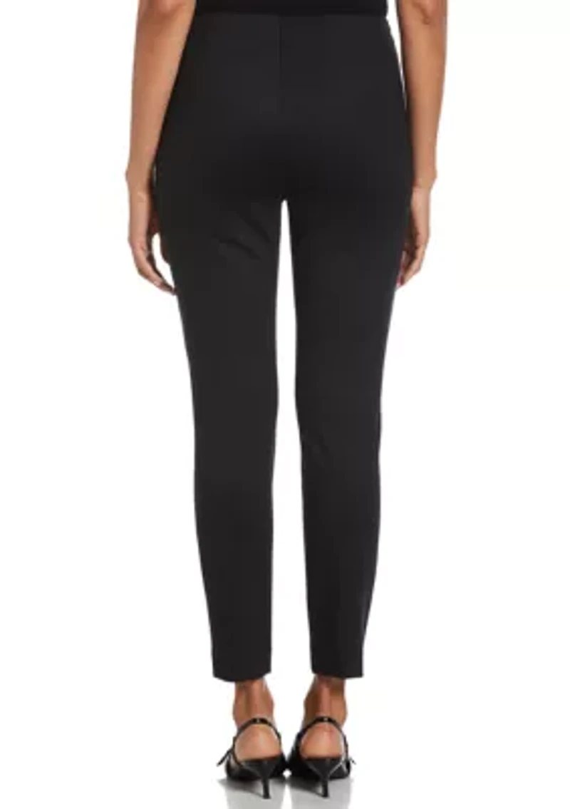 Petite Houndstooth Pull On Pants