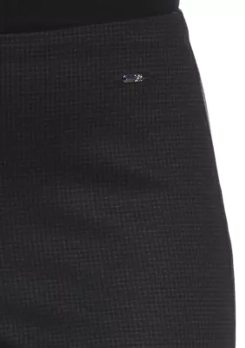 Petite Houndstooth Pull On Pants