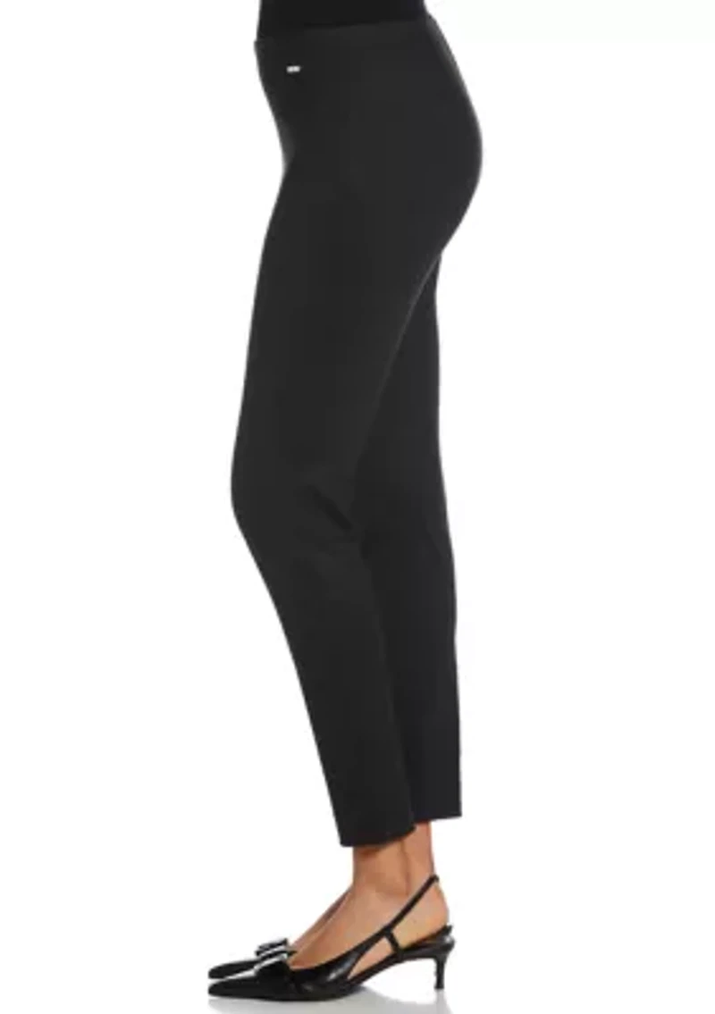 Petite Houndstooth Pull On Pants