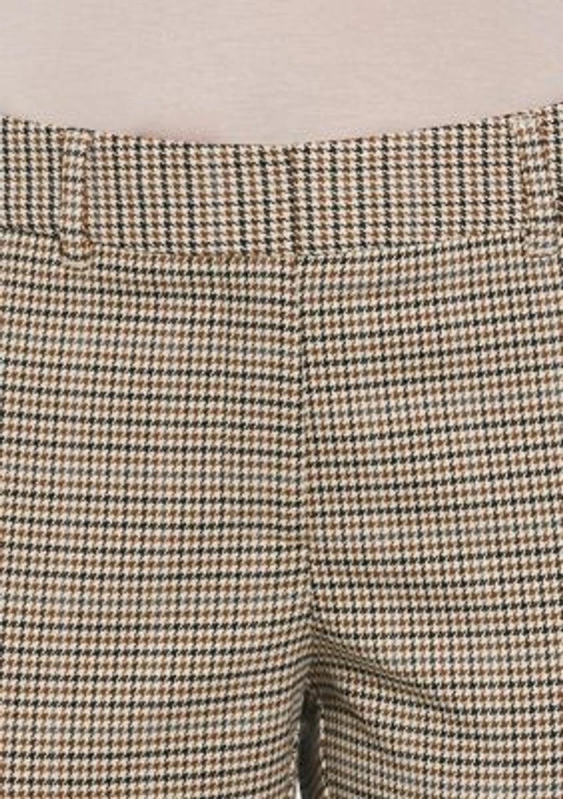 Petite Houndstooth Straight Leg Pants