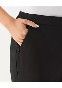 Petite Satin Twill Capri Pants with Grommets