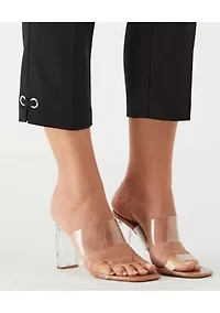 Petite Satin Twill Capri Pants with Grommets