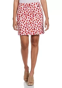 Petite Printed Mini Skort