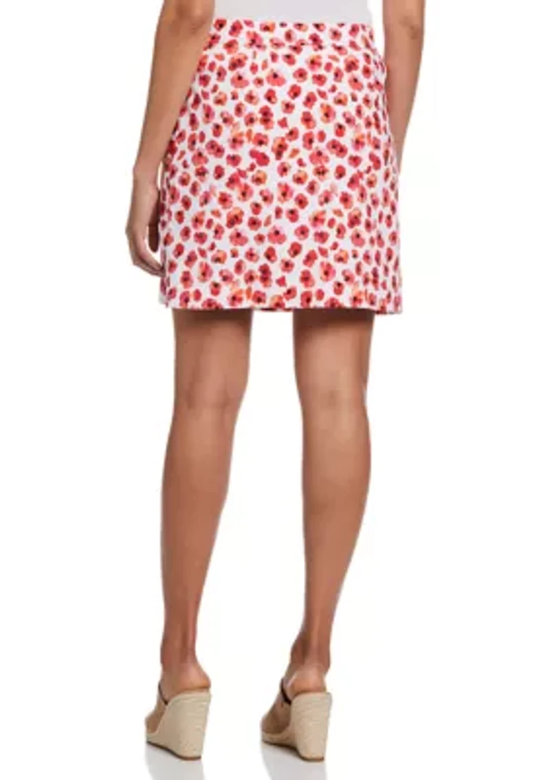 Petite Printed Mini Skort