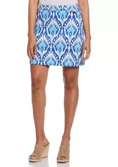 Petite Ikat Print Skort with Charm