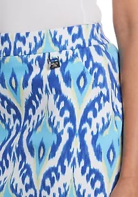 Petite Ikat Print Skort with Charm