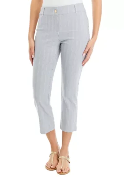 Petite Striped Straight Leg Pants