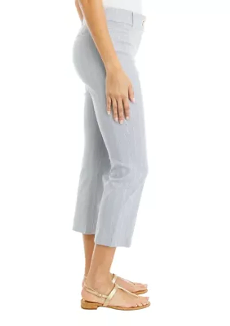 Petite Striped Straight Leg Pants