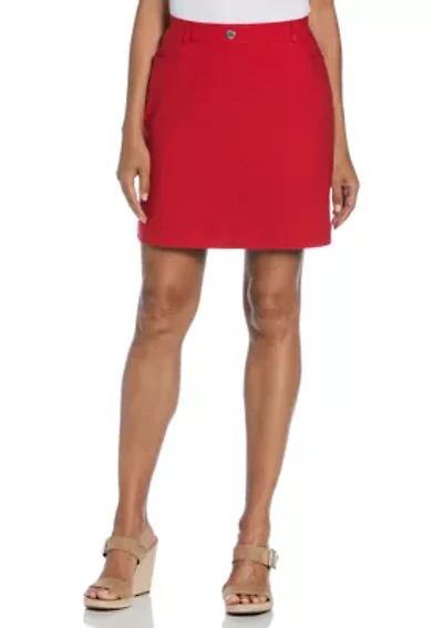 Petite Faux Fly Skort