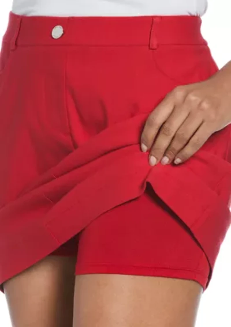 Petite Faux Fly Skort