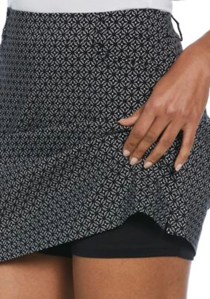 Petite Mosaic Print Welt Pocket Skort