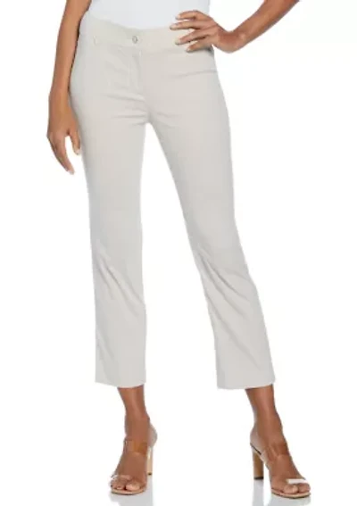 Petite Tan Stripe Back Yoke Pants