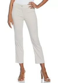 Petite Tan Stripe Back Yoke Pants