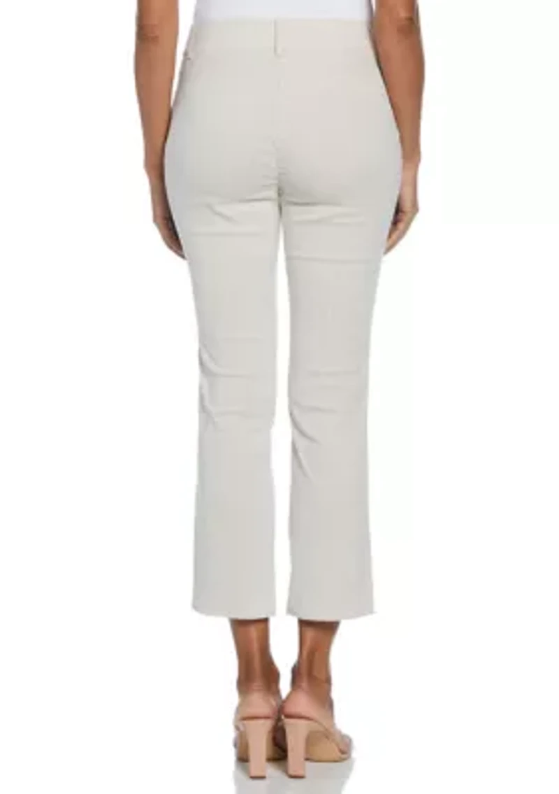 Petite Tan Stripe Back Yoke Pants