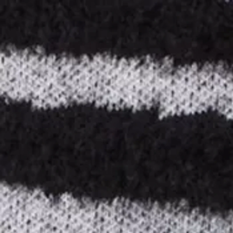 Petite Zebra Print Faux Hair Mock Neck Long Sleeve Sweater