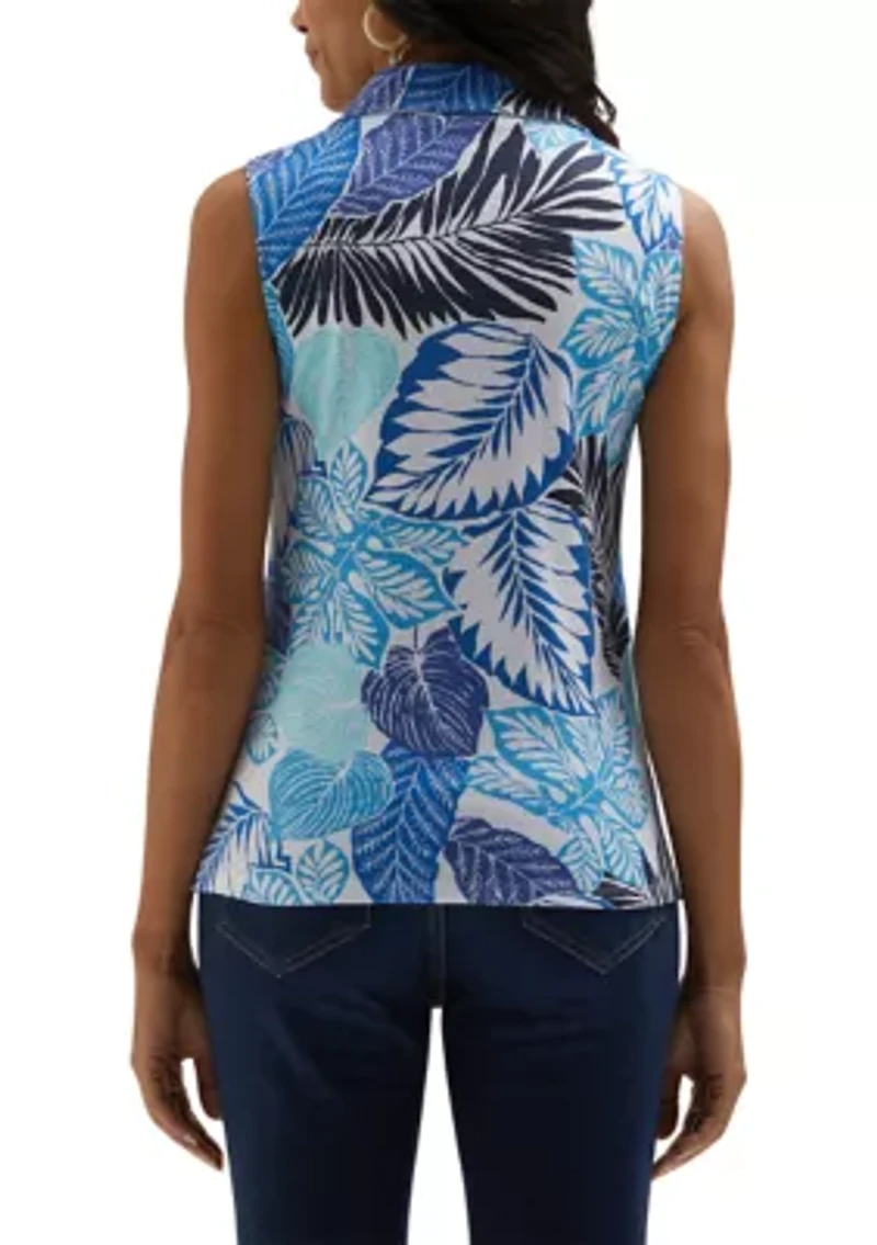 Petite Tropical Sleeveless Top