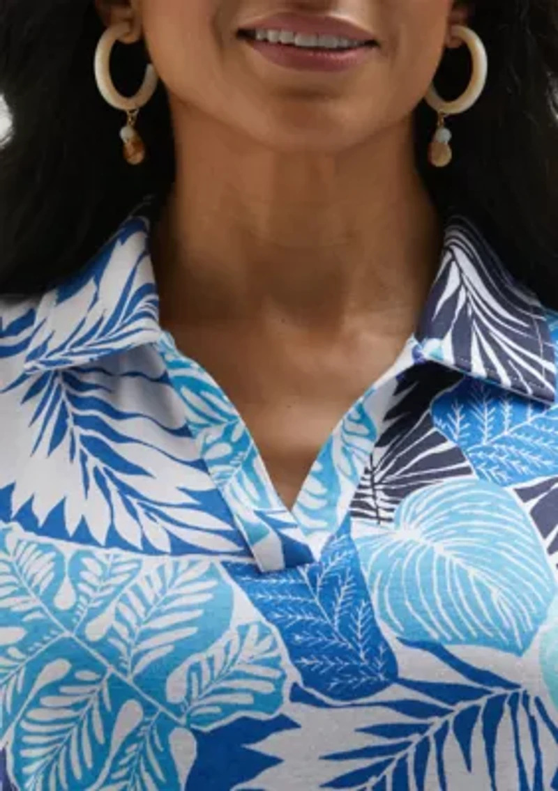 Petite Tropical Sleeveless Top