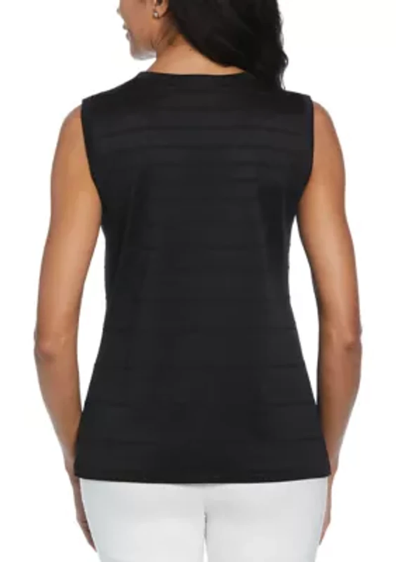 Petite Ottoman Knit Sleeveless Shell Top