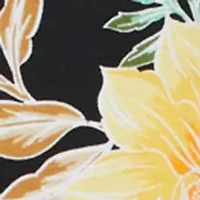 Petite Floral Print Dot Lace Trim Short Sleeve T-Shirt