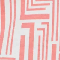 Petite Graphic Print Buttoned Elbow Length Sleeve Polo Shirt